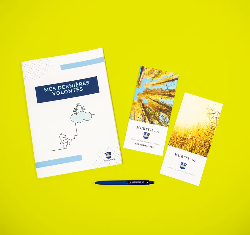 Brochures et dépliants Murith SA avec stylo